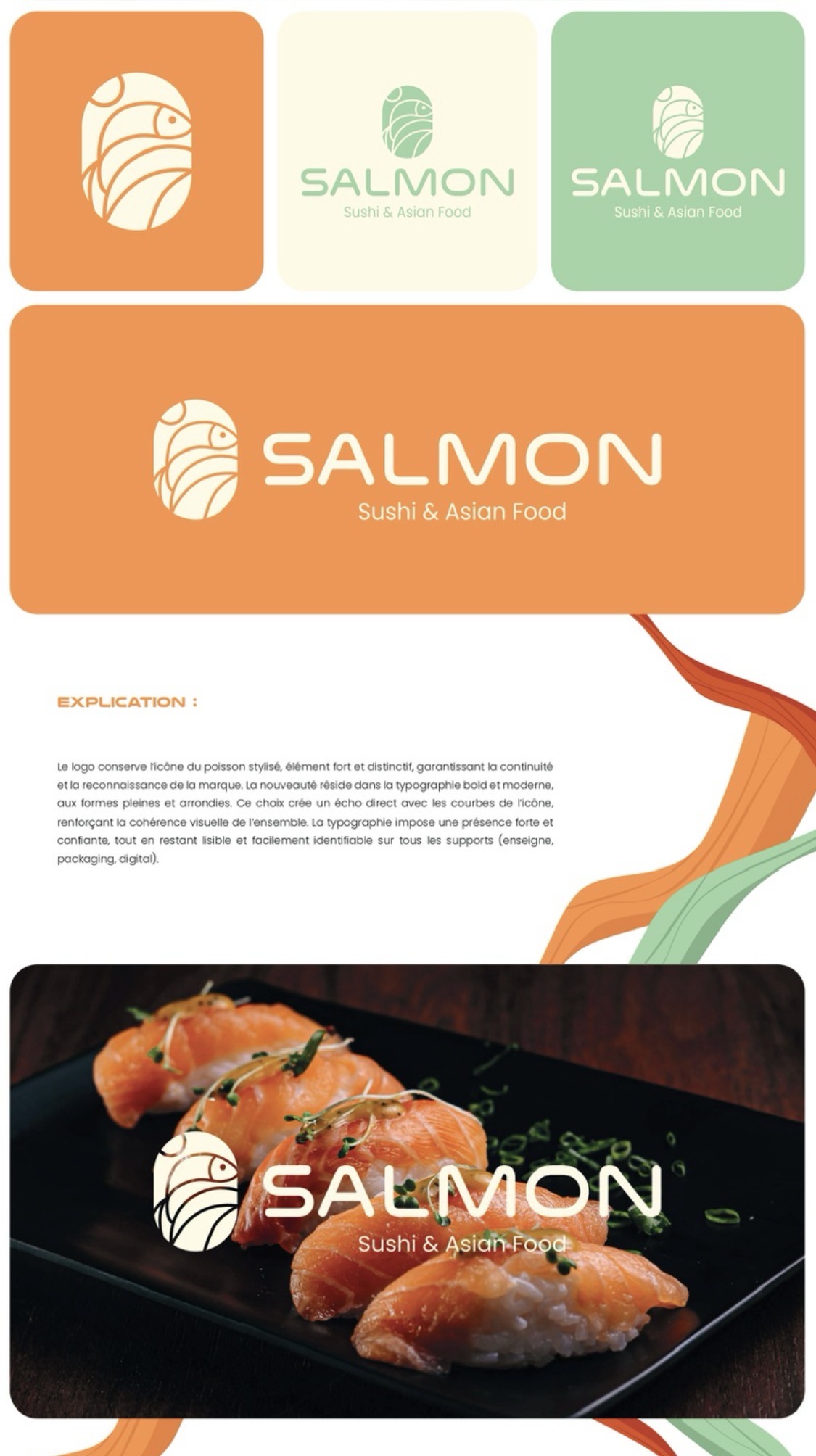 Salmon Sushi Logo & Branding
